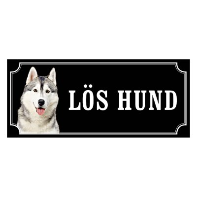 Siberian husky gammaldags stil emaljskylt hund