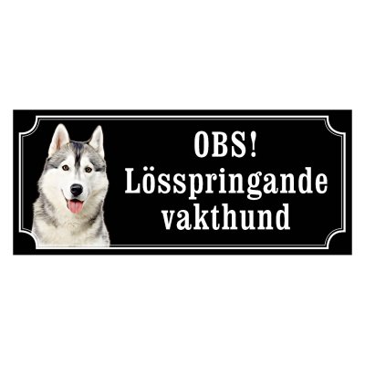 Siberian husky gammaldags stil emaljskylt hund