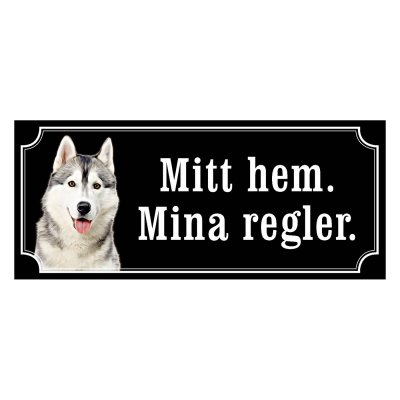 Siberian husky gammaldags stil emaljskylt hund
