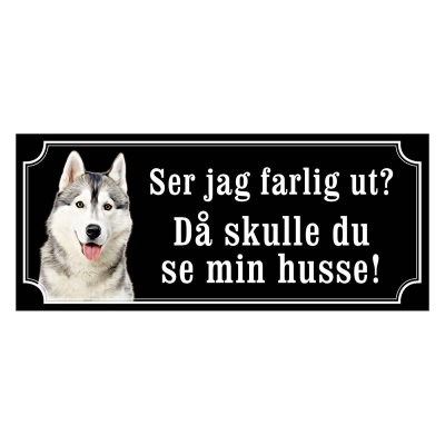 Siberian husky gammaldags stil emaljskylt hund