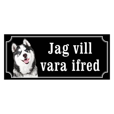Siberian husky gammaldags stil emaljskylt hund