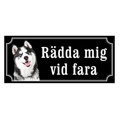 Siberian husky gammaldags stil emaljskylt hund