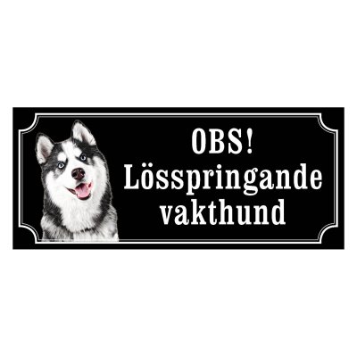 Siberian husky gammaldags stil emaljskylt hund