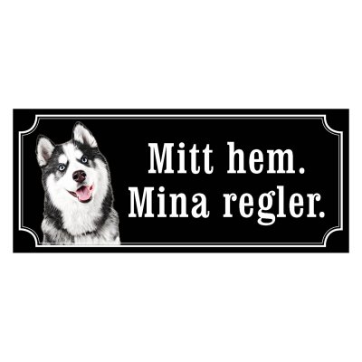 Siberian husky gammaldags stil emaljskylt hund