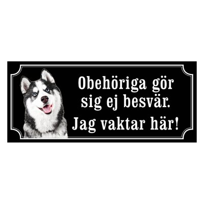 Siberian husky gammaldags stil emaljskylt hund