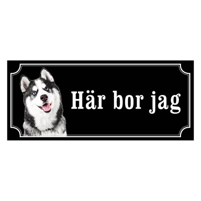 Siberian husky gammaldags stil emaljskylt hund