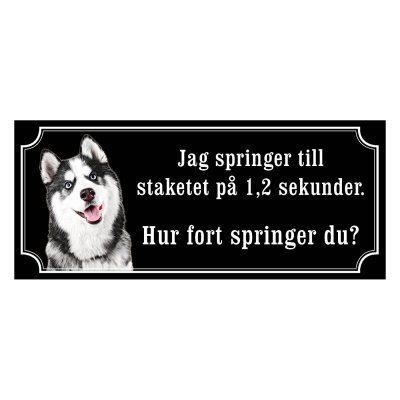 Siberian husky gammaldags stil emaljskylt hund