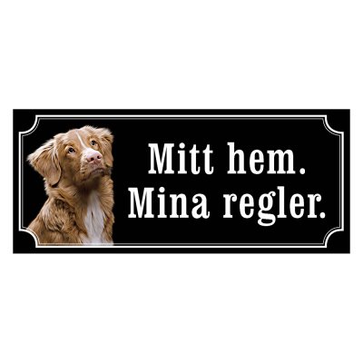 Tollare gammaldags stil emaljskylt hund