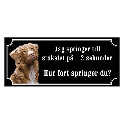 Tollare gammaldags stil emaljskylt hund