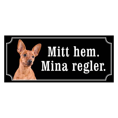 Dvärgpinscher röd gammaldags stil