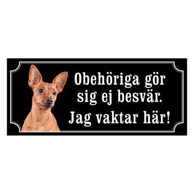Dvärgpinscher röd gammaldags stil