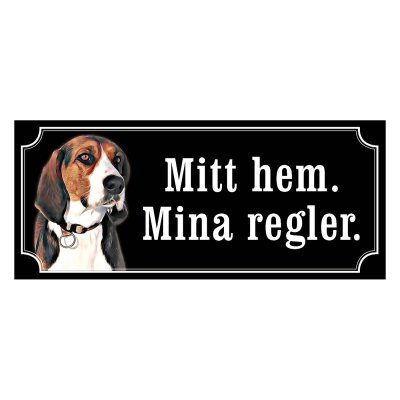 Finsk stövare, hundskylt,