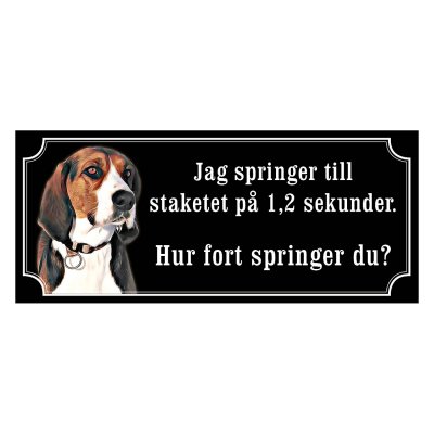 Finsk stövare, hundskylt,