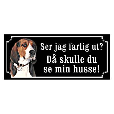Finsk stövare, hundskylt,