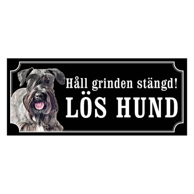 Cesky terrier gammaldags stil emaljskylt hund