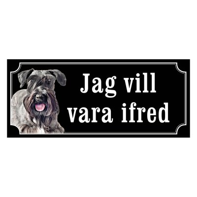 Cesky terrier gammaldags stil emaljskylt hund