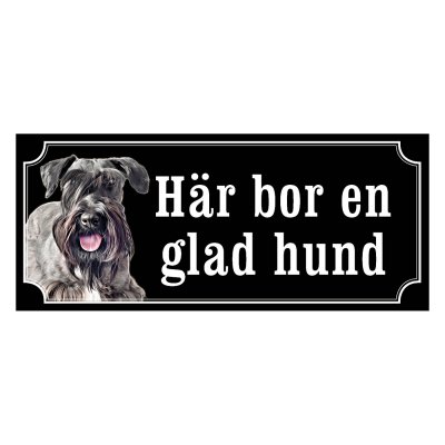 Cesky terrier gammaldags stil emaljskylt hund