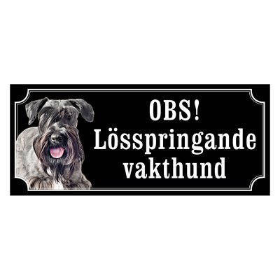 Cesky terrier gammaldags stil emaljskylt hund