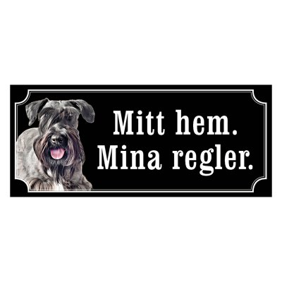 Cesky terrier gammaldags stil emaljskylt hund