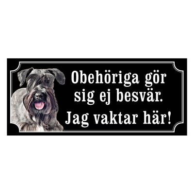Cesky terrier gammaldags stil emaljskylt hund