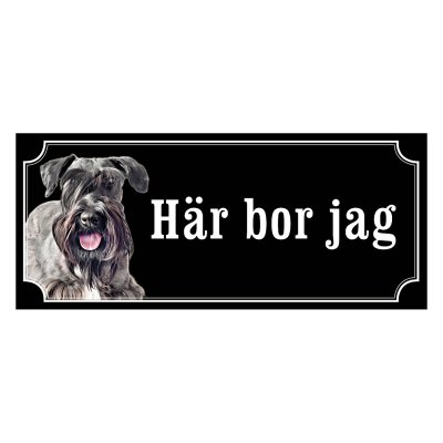 Cesky terrier gammaldags stil emaljskylt hund