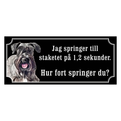 Cesky terrier gammaldags stil emaljskylt hund