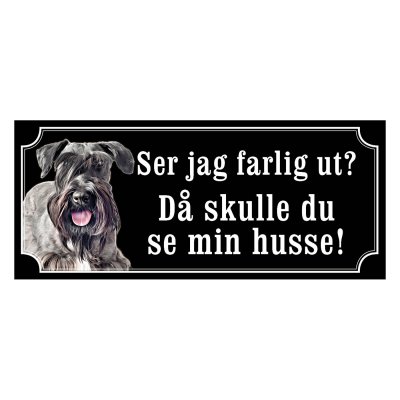 Cesky terrier gammaldags stil emaljskylt hund