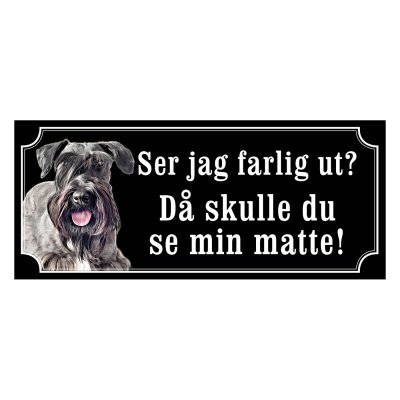 Cesky terrier gammaldags stil emaljskylt hund