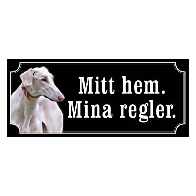 Chart polski gammaldags stil emaljskylt hund