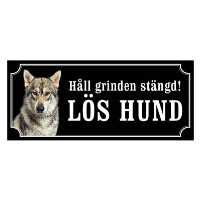 American wolfdog gammaldags stil emaljskylt hund