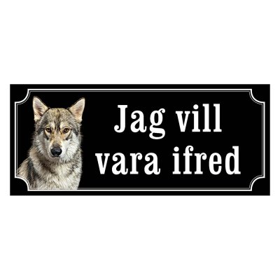 American wolfdog gammaldags stil emaljskylt hund