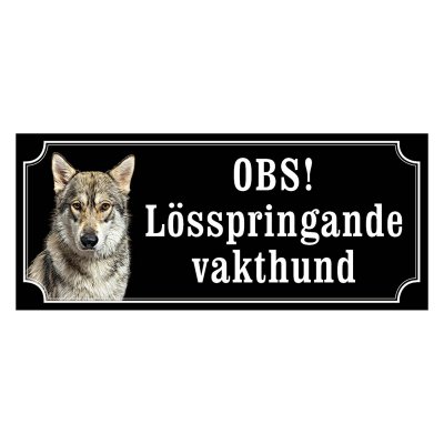 American wolfdog gammaldags stil emaljskylt hund