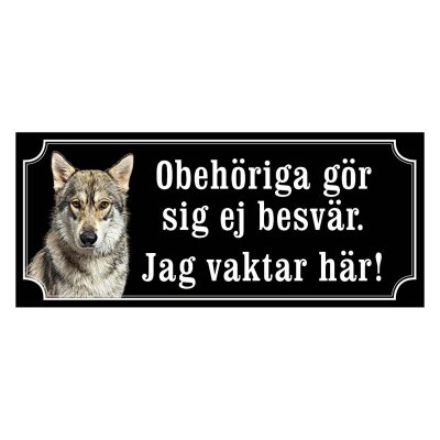 American wolfdog gammaldags stil emaljskylt hund