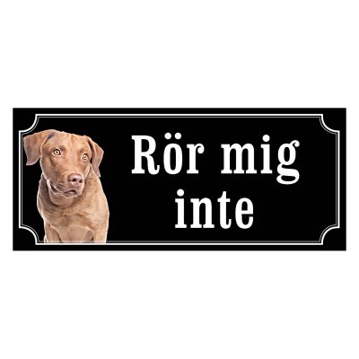 Chesapeake bay retriever gammaldags stil emaljskylt hund