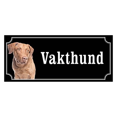 Chesapeake bay retriever gammaldags stil emaljskylt hund