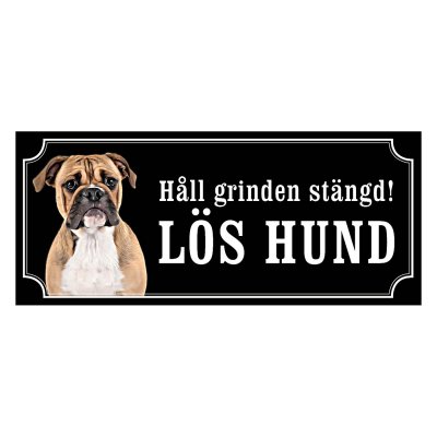 Continental Bulldog gammaldags stil emaljskylt hund