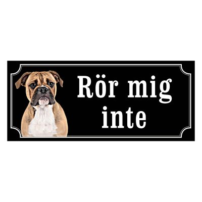 Continental Bulldog gammaldags stil emaljskylt hund