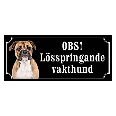 Continental Bulldog gammaldags stil emaljskylt hund