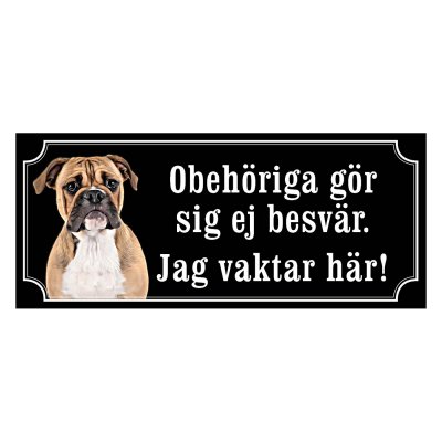 Continental Bulldog gammaldags stil emaljskylt hund