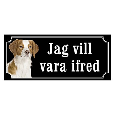 Épagneul gammaldags stil emaljskylt hund