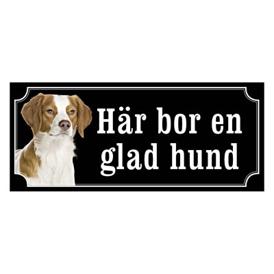 Épagneul gammaldags stil emaljskylt hund