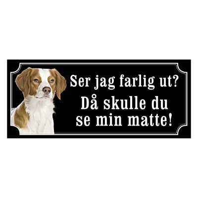 Épagneul gammaldags stil emaljskylt hund