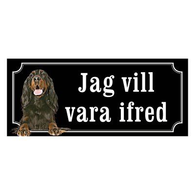 Gordonsetter gammaldags stil emaljskylt hund