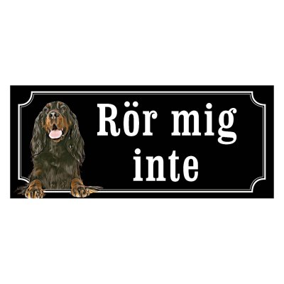 Gordonsetter gammaldags stil emaljskylt hund