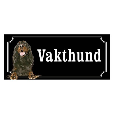 Gordonsetter gammaldags stil emaljskylt hund