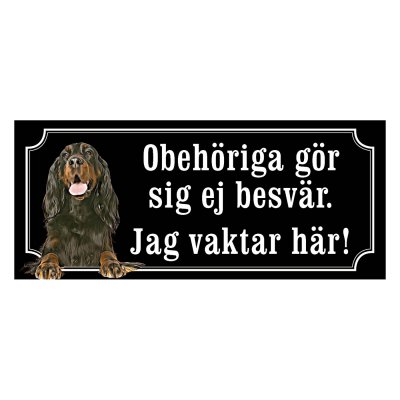 Gordonsetter gammaldags stil emaljskylt hund
