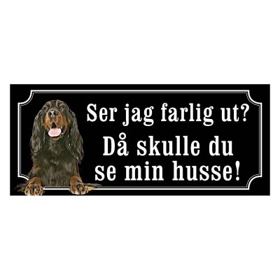 Gordonsetter gammaldags stil emaljskylt hund