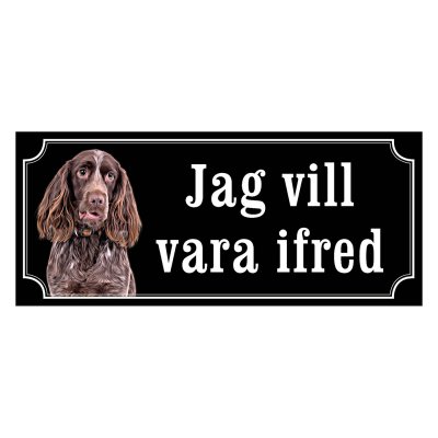 Wachtelhund, hundskylt, skylt hund, Wachtel