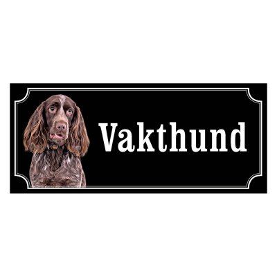 Wachtelhund, hundskylt, skylt hund, Wachtel