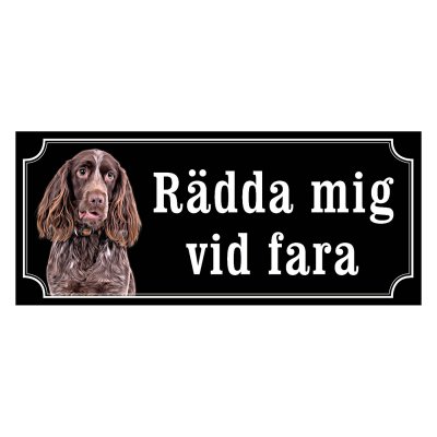 Wachtelhund, hundskylt, skylt hund, Wachtel